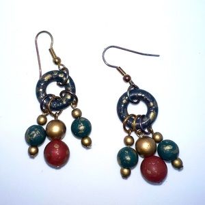 Vintage! Jewel Tone Earrings